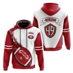 San Francisco 49ers Flame Balls Red And White 2025 Aop Hoodie