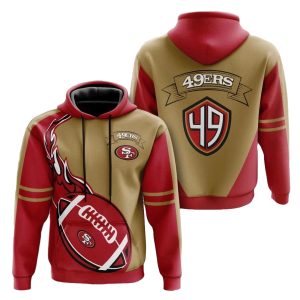 San Francisco 49ers Flame Balls graphic gift for fans AOP Hoodie