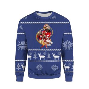San Francisco 49ers Fred Warner 54 Ugly Sweater