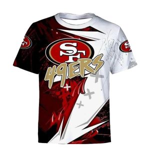 San Francisco 49ers Gen Red White AOP T-Shirt