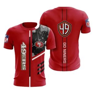 San Francisco 49ers Go Niners Red AOP T-Shirt