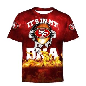 San Francisco 49ers Groot Fire It's In My DNA AOP T-Shirt