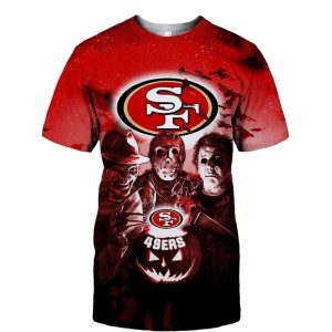 San Francisco 49ers Halloween Horror Night Gift For Fan AOP T-Shirt