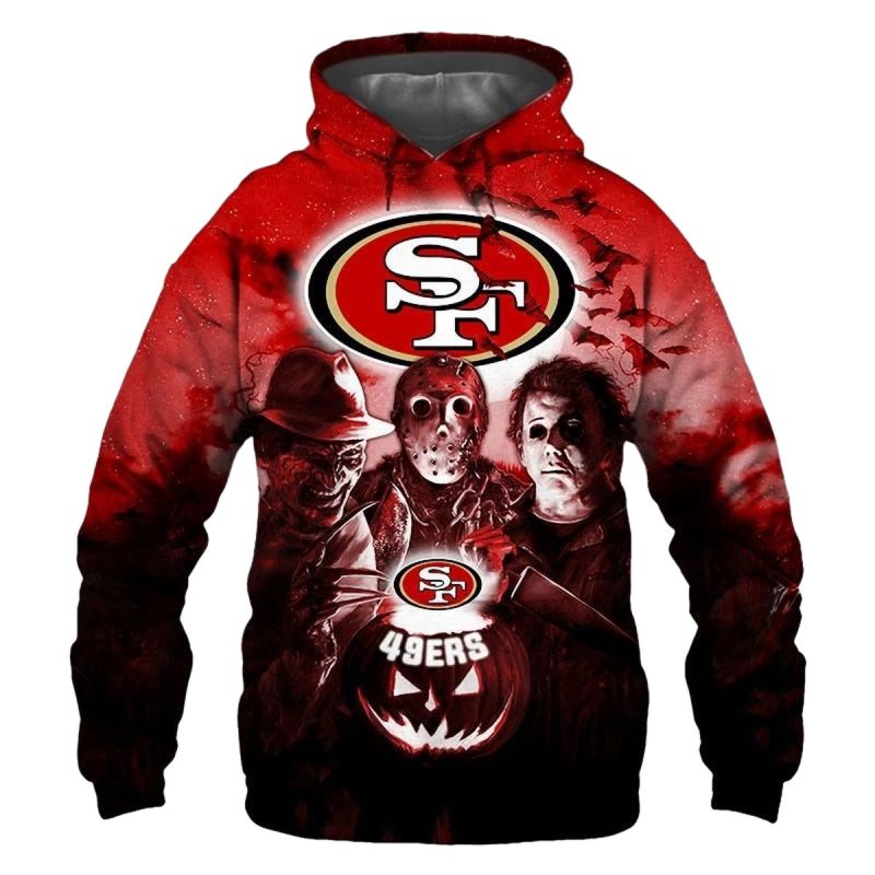 San Francisco 49Ers Halloween Horror Night Gift For Fans Aop Hoodie 1