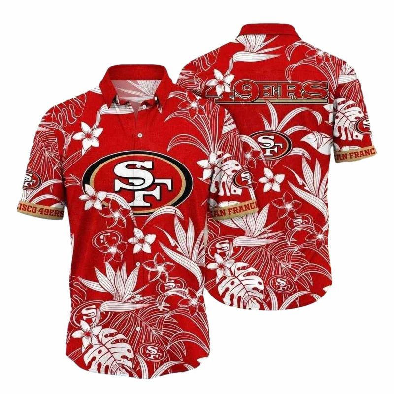 San Francisco 49Ers In My Heart Tropical Red Hawaiian Shirt 1