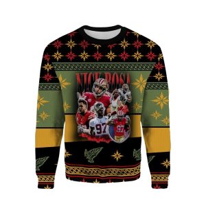 San Francisco 49ers Logo And Players Ugly Sweater