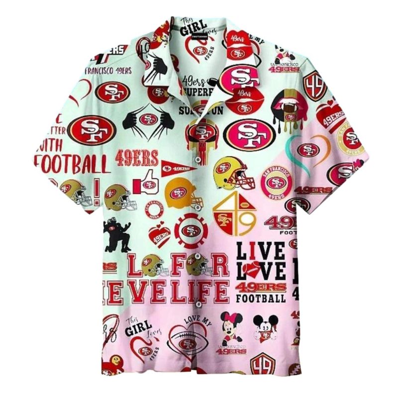 San Francisco 49Ers Logo Collage For Fans Hawaiian Shirt 1