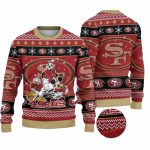 San Francisco 49ers Mickey And Friends Christmas Ugly Sweater