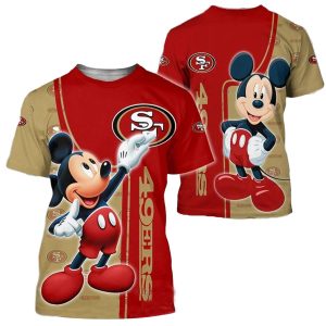 San Francisco 49ers Mickey Mouse Disney AOP T-Shirt