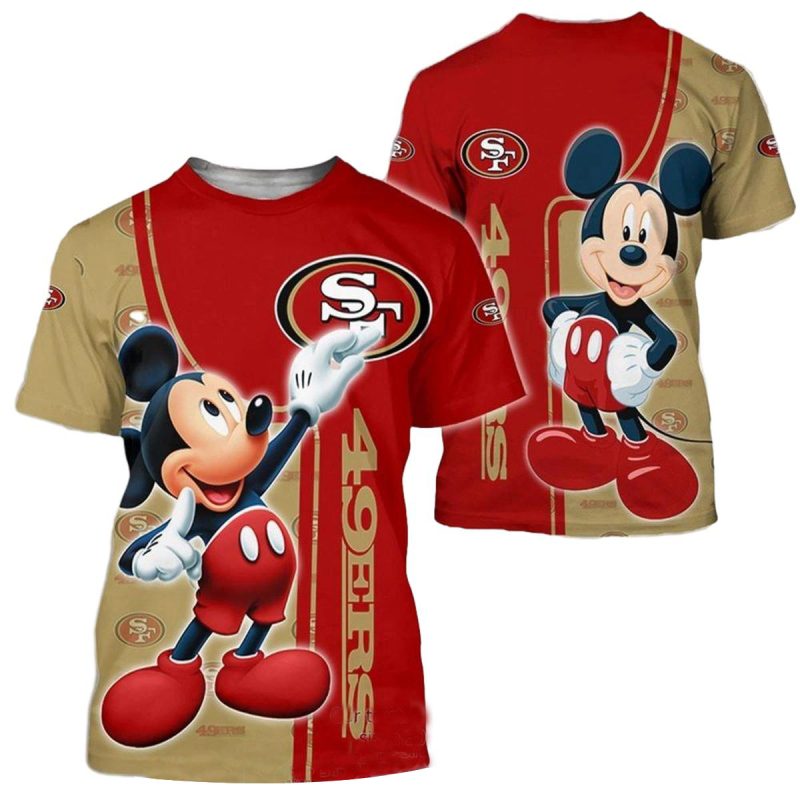 San Francisco 49Ers Mickey Mouse Disney Aop T Shirt 1