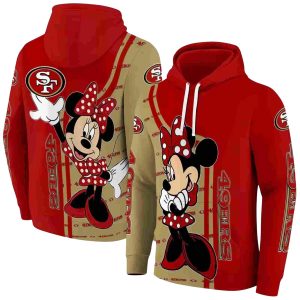 San Francisco 49ers Minnie Mouse Red AOP Hoodie
