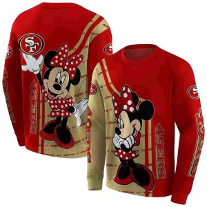 San Francisco 49ers Minnie Mouse Red AOP Sweatshirt