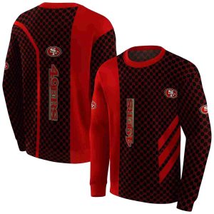 San Francisco 49ers Monogram Pattern Red AOP Sweatshirt