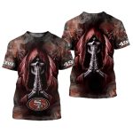 San Francisco 49ers Praying Skull AOP T-Shirt