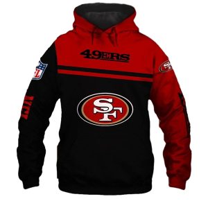 San Francisco 49ers Skull Hold Logo 2025 AOP Hoodie