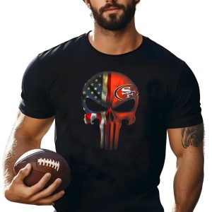 San Francisco 49ers Skull Punisher American Flag Shirt