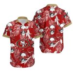 San Francisco 49ers Skull Rose Floral Hawaiian Shirt