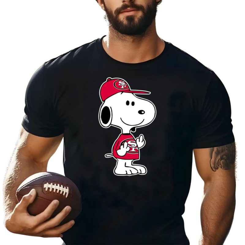 San Francisco 49Ers Snoopy Double Middle Fingers Fck You Shirt T Shirt 1 1