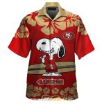 San Francisco 49ers Snoopy Hibiscus Floral Hawaiian Shirt