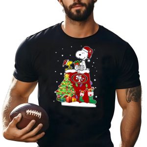 San Francisco 49ers Snoopy & Woodstock Christmas Shirt