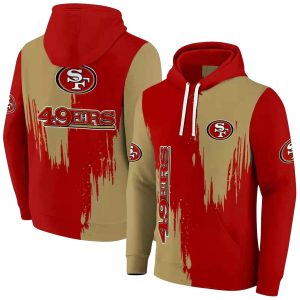 San Francisco 49ers Splatter Effect Red AOP Hoodie