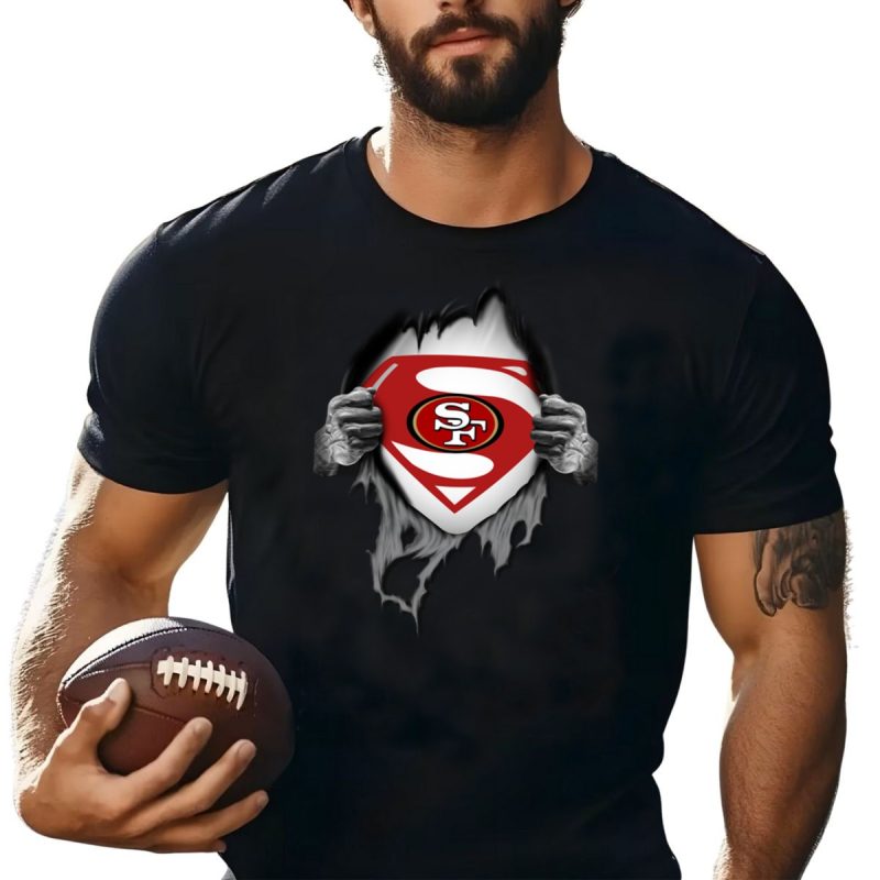 San Francisco 49Ers Superman Ripped Shirt T Shirt 1 1