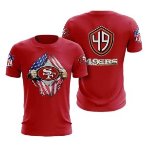 San Francisco 49ers Tearing Open Logo AOP T-Shirt