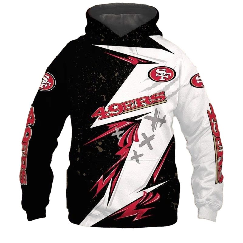 San Francisco 49Ers Thunder Graphic Gift For Men Aop Hoodie 1