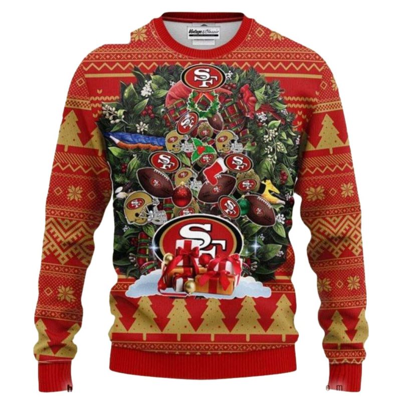 San Francisco 49Ers Tree Ugly Sweater 1