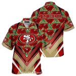 San Francisco 49ers Tribal Pattern Gold Red Hawaiian Shirt