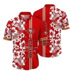 San Francisco 49ers Tropical Hibiscus Retreat Hawaiian Shirt