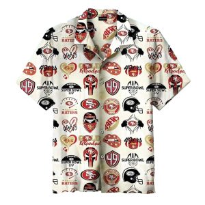 San Francisco 49ers Tropical Leaves And Team Crest Hawaiian Shirt