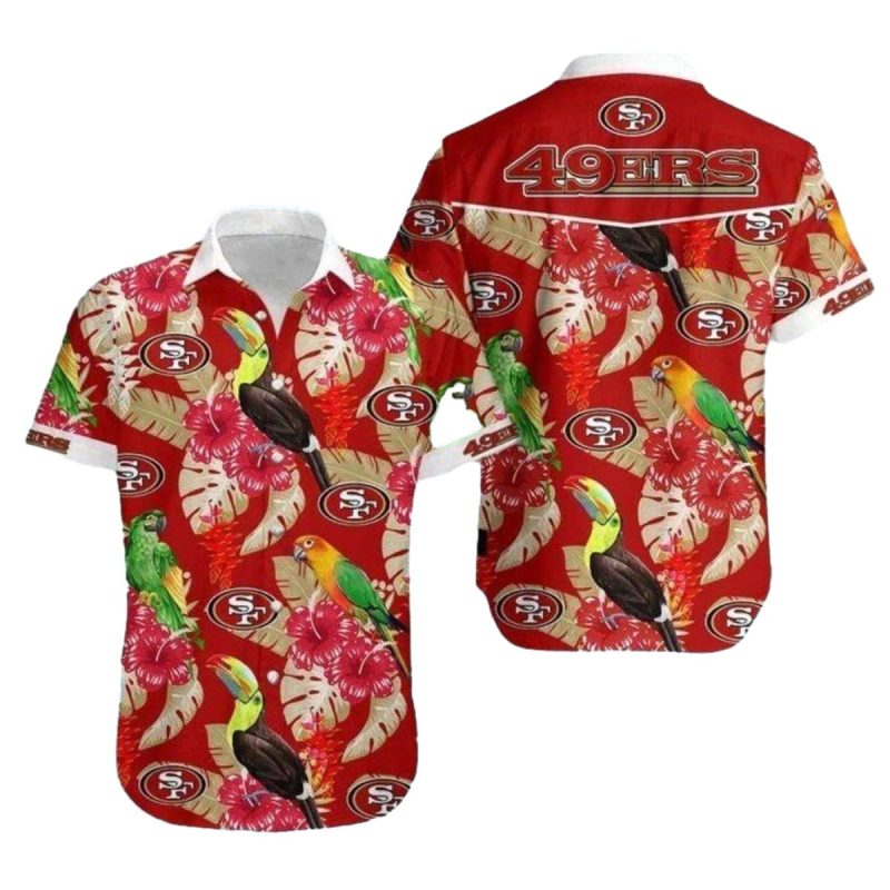 San Francisco 49Ers Tropical Parrot Hawaiian Shirt 1