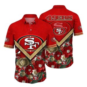 San Francisco 49ers Victory Rose Hawaiian Shirt