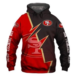 San Francisco 49ers Zigzag graphic Sweatshirt gift for fans 2025 AOP Hoodie
