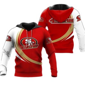San Francisco 49ers curve graphic gift for Fans 2025 AOP Hoodie
