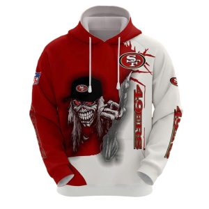 San Francisco 49ers ultra death graphic gift for Halloween 2025 AOP Hoodie