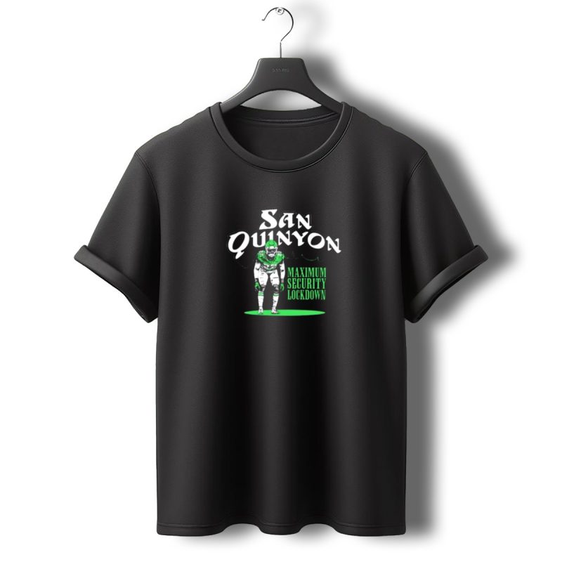 San Quinyon Maximum Security Lockdown Philadelphia Eagles Football T Shirt T Shirt 0 1