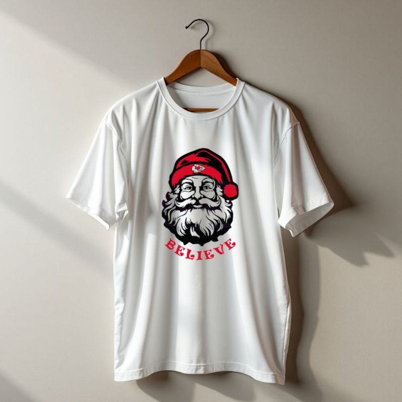 Santa Claus Believe Kansas City Chiefs Christmas T Shirt T Shirt 1 1