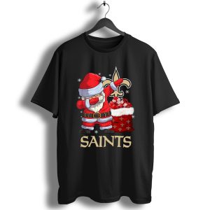 Santa Claus Dabbing New Orleans Saints Christmas T-Shirt