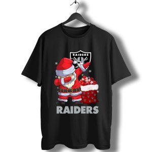 Santa Claus Dabbing Oakland Raiders Christmas T-Shirt