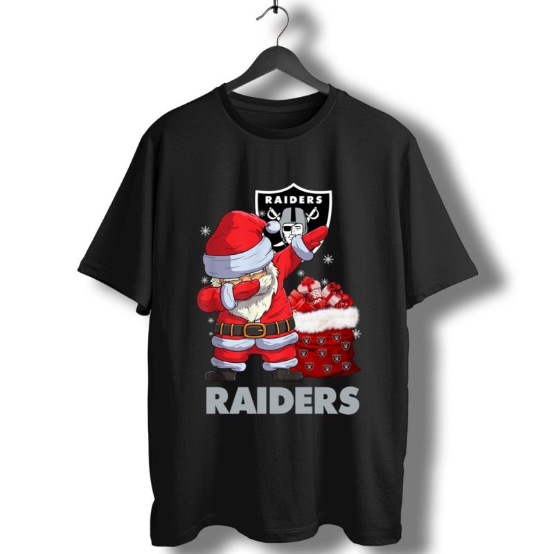 Santa Claus Dabbing Oakland Raiders Christmas T Shirt T Shirt 1