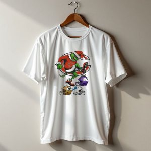 Santa Grinch Chicago Bears Stomp On Nfl Teams Christmas 2024 Packers Vikings Panthers T Shirt