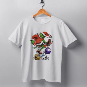 Santa Grinch Chicago Bears Stomp On Nfl Teams Christmas 2024 Packers Vikings Panthers T Shirt