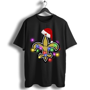 Santa'S Hat Merry Christmas New Orleans Saints T-Shirt