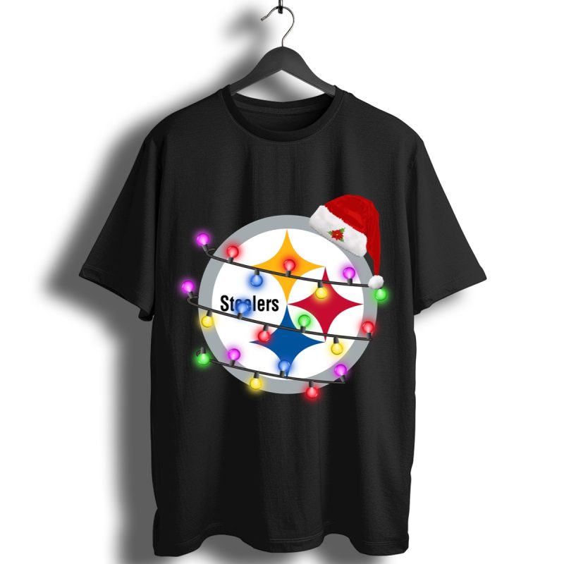 Santas Hat Merry Christmas Pittsburgh Steelers Shirt T Shirt 1