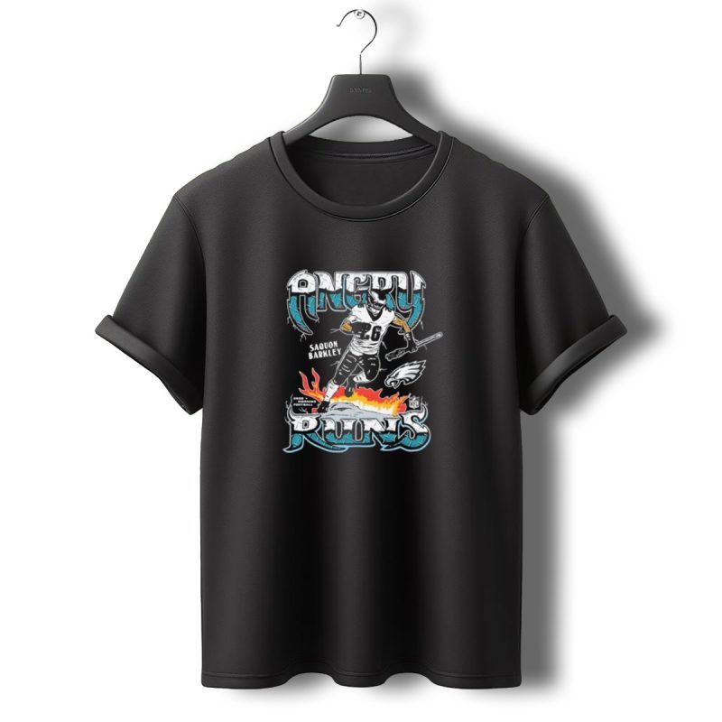 Saquon Barkley Angry Runs Philadelphia Eagles Good Morning T Shirt T Shirt 0 1