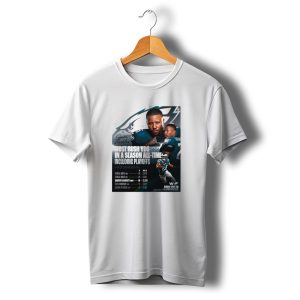 Saquon Barkley Philadelphia Eagles Most Rush Yards In A Season All Time Including Playoffs T-Shirt