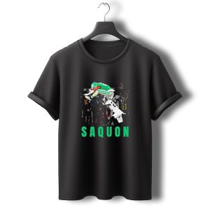 Saquon Reverse Hurdle Eagles Football Action T-Shirt