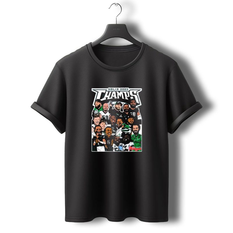 Sblix 2025 Champs Phillygoat Philadelphia Eagles Caricatures Dream Team T Shirt T Shirt 0 1